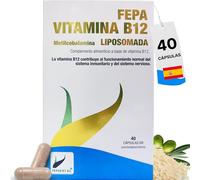 FEPA Vitamina B12 Liposomada 40 Cápsulas - Vitamina B12 Metilcobalamina de Alta Biodisponibilidad - Tecnología Liposomal - Apoya la Energía, el Sistema Nervioso y la Función Psicológica - Fepadiet