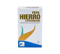 Fepadiet Fepa-Hierro Liposomado 30 mg 60 cápsulas, Suplemento de Hierro, Bisglicinato y Vitamina C, 60 Cápsulas de Celulosa