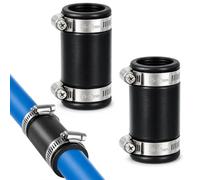 FePen 2 Piezas Manguito de Goma, Tubo Flexible Goma de 50 mm, Rango de Sujeción de Acoplamiento de Tubería de 36-42 mm, para PVC, Ventilador de Tubo, Filtro de Carbón