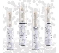 FePen Cañón de Confeti Blanco 4 Piezas para Boda y Cumpleaños - Tubo Disparador de Papel