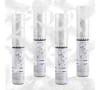 FePen Cañones de Confeti Blancos*4 piezas, Cañón de Confeti de Boda, Cañón de Confeti de Cumpleaños, Confetti Poppers, Tubo de Confeti Boda, Cañón de Confeti de Papel, Disparador de Confeti