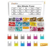 FEPITO 140pcs Mini fusible de la cuchilla del surtido del coche para el carro del coche auto con la caja de almacenamiento (2A, 3A, 5A, 7.5A, 10A, 15A, 20A, 25A, 30A, 35A, 40A)