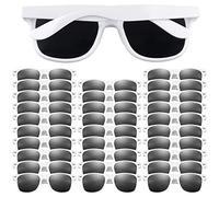 FEPITO 30 Piezas de Gafas de Sol de Fiesta para niños para niños, Suministros de Fiesta de cumpleaños, Bolsas de Regalo para Juguetes de Playa, Piscina, Fiesta, Color Blanco