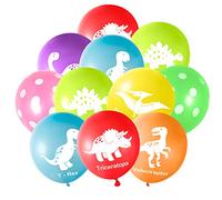 FEPITO 32 Pieces 12 "Dinosaurs Balloons Globos de látex de Dinosaurio para Decoraciones de Fiesta de Dinosaurios, 8 Colores