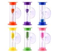 FEPITO Reloj Temporizador Arena Dos/Tres Minutos Cálculo de Cuenta Regresiva para Juegos, Cocina, Tiempo de Cepillado de Dientes (6pcs)