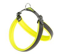 Feplast 75449528 Arnés Ergonómico para Perros Agila Fluo 5, Cierre con Doble Microrregulación, Suave Acolchado A=B 50 x 58 cm 20 mm Verde Ácido