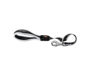 Feplast 75458921 Correa Corta de Nailon para Perros Ergocomfort Gm25/55, Empuñadura Ergonómica, Suave Acolchado, 25 Mm x L 55 Cm Plateado