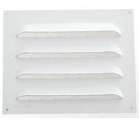 FEPRE Protección contra la Intemperie de ventilación de Aluminio Blanco 20 x 25 cm de Alambre con diseño de láminas