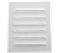 FEPRE Protección contra la Intemperie de ventilación de Aluminio Blanco 30 x 25 cm con diseño de Alambre de ventilación