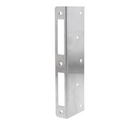 FEPS Lock FE-RS001 - Chapa de reparación universal para puertas de habitaciones, acero inoxidable cepillado, chapa de cierre angular derecha e izquierda