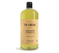 Fer à Cheval - Véritable Savon de Marseille Liquide à l'huile d'olive - Sans Conservateur, ce Savon Liquide Surgras et Hypoallergénique et Préserve l’équilibre de la Peau - 1 Litre