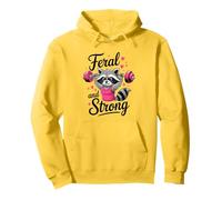Feral and Strong Breast Cancer Awareness Gym Raccoon Sudadera con Capucha