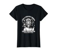 Feral and Unhinged Moms Club Funny Coffee Lover Skeleton Mom Camiseta gráfica económica, Mujer, Negro, M