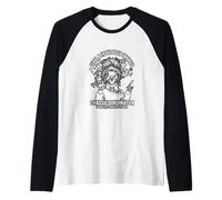 Feral and Unhinged Moms Club Funny Coffee Lover Skeleton Mom Camiseta Manga Raglan