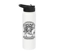 Feral and Unhinged Moms Club Funny Coffee Lover Skeleton Mom Stainless Steel Insulated Water Bottle