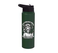 Feral and Unhinged Moms Club Funny Coffee Lover Skeleton Mom Stainless Steel Insulated Water Bottle