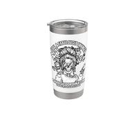Feral and Unhinged Moms Club Funny Coffee Lover Skeleton Mom Vaso térmico de acero inoxidable de doble pared