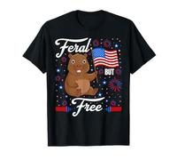 Feral But Free - Capybara Wild Spirit Humor Camiseta