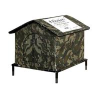 Feral Cat House Outdoor - Foldable Insulated Waterproof Shelter, All Season Cave for Stray Cats Small Pets and Puppies, Provides Warm Comfortable Protection Outdoors 13 Inches