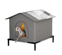 Feral Cat Shelter - Cat House | Cat Shelter | Casa para gatos de invierno resistente al agua, casa para gatos al aire libre, casa para gatos exteriores, resistente al agua con cierre para mascotas