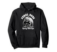 Feral Dads Raising Wild Kids Angry Bear - Gráfico de paternidad Sudadera con Capucha
