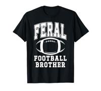 Feral Football Brother Loud Proud Football Bro Greatest Fan Camiseta