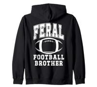 Feral Football Brother Loud Proud Football Bro Greatest Fan Sudadera con Capucha