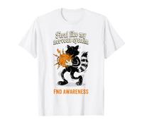 Feral Like My Nervous System FND Conciencia Divertido Mapache Camiseta