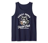 Feral Moms Social Club criando Demonios, Divertida mamá Mapache Camiseta sin Mangas