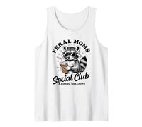 Feral Moms Social Club criando Demonios, Divertida mamá Mapache Camiseta sin Mangas