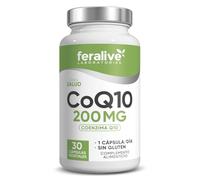 Feralive Laboratories CoQ10 Cápsulas - Coenzima Q10 - Suplemento para Rutina Diaria, Energía Celular y Bienestar General (200mg - 30 Cápsulas)