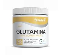 Feralive Laboratories Glutamina 300g Sabor Neutro - Kyowa® Quality L-Glutamina 100% Pura - Suplemento para Recuperación Muscular, Sistema Inmunitario y Rendimiento Deportivo - 60 Servicios