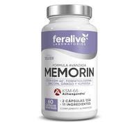 Feralive Laboratories Memorin 60 Cápsulas - Fórmula con KSM-66® Ashwagandha, Bacopa, Ginkgo, Fosfatidilserina - Suplemento para Memoria, Concentración y Rendimiento Cognitivo