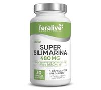 Feralive Laboratories Super Silimarina 30 Cápsulas - Extracto de Cardo Mariano 22:1 - Suplemento para Función Hepática y Protección Celular