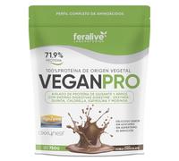 Feralive Laboratories Vegan Pro 750g - Proteína 100% Vegetal de Guisante y Arroz con DigeZyme®, Oxxynea®, Quinoa, Chlorella, Espirulina y Moringa - 25 Servicios (Chocolate)