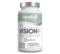 Feralive Laboratories VISION 9+ 60 Cápsulas Liposomadas - Luteína, Zeaxantina, Astaxantina, Licopeno - Suplemento para Salud Ocular, Visión Normal y Protección Visual