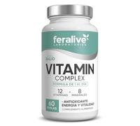 Feralive Laboratories Vitamin Complex 60 Perlas - Fórmula Completa de 12 Vitaminas y 8 Minerales