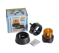 Ferbedo 104017 Flashlight - Luz Intermitente para tobogán y Tractores a Pedales, Coches de policía, Montaje en el vehículo o en el Volante, Color Naranja