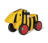 Ferbedo 15 000 7 Rutschauto Coche Antideslizante TIGERENTE (vehículo Deslizante/tobogán con neumáticos silenciosos y Mango Suave), Color Negro y Amarillo, 53 x 30 x 36 cm
