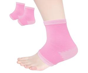 FERCAISH 1 par de calcetines de compresión para el tobillo, tobillera para fascitis plantar, neuropatía del tendón de Aquiles (rosa)