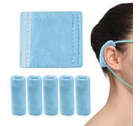 FERCAISH 6 almohadillas azules para orejas, tubo de oxígeno, protección para orejas, cánula nasal, almohadillas para gafas de nariz, terapia respiratoria, accesorios para dispositivos de inhalación
