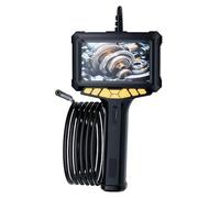 Ferdiiz Camara Endoscopica 1080P con Cabeza Móvil, Pantalla LCD 5", Luz, Endoscopio Camara de Inspeccion Giratoria 270°, IP67 Camara Inspeccion Tuberias 8mm para canaletas con Tarjeta SD 32GB (1M)