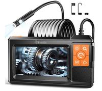 Ferdiiz Camara Endoscopica con luz, 1080P HD Endoscopio Camara de Inspeccion de Doble Lente con Pantalla IPS de 4,3 Pulgadas, Camara Inspeccion Tuberias IP67 Resistente al Agua, 8+1 LED Ajustables(5M)