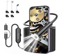 Ferdiiz Endoscopio 1920P HD IP67 Lente con 8 Luces LED Ajustables, Camara Endoscopica Sin WiFi para Android y iOS, Cámara de Inspección Cable Semi-Rígido (32,8 FT/10M)