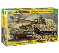 Zvezda 3653 500783653-1:35 SD. Maqueta de Coche, diseño de Tigre de Ferdinand 184, Kit de Montaje, construcción de Modelos, aficiones, Manualidades, Kit de Montaje de plástico, sin Pintar