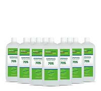 ferdoclean 10 x 1000 ml Isopropanol 70% | Disolvente 10L IPA alcohol limpiador para el hogar, cocina, coche y más | Limpiador desengrasante