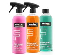 ferdotec Ceramic Guard Spray Sellador + Sellador en húmedo Wet Booster 750 ml + Champú Ceramic Car 750 ml