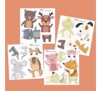 Ferflex - Juego magnético Educativo para niños - Puzzle magnético de Animales - Apto para Todas Las Superficies magnéticas - Juego para niños de 3 años - 20 Piezas