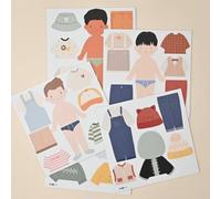 Ferflex - Juego magnético Infantil - Silueta de Disfraz de niño - Apto para Todas Las Superficies magnéticas - 3 años - 3 Siluetas y 28 imanes