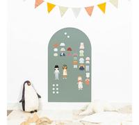 Ferflex - Juego magnético Infantil - Silueta de niña disfrazada - Apto para Todas Las Superficies magnéticas - 3 años - 3 Siluetas y 26 imanes